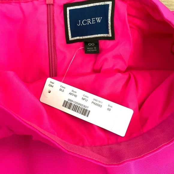J. Crew Long Pencil Skirt Hot Pink/Neon Fuchsia New With Tags - Picture 4 of 9